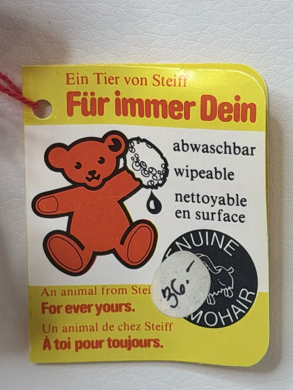 Vintage Steiff Miniature Teddy Bear 0201/10 Mohair Jointed Tags W. Germany 3.5